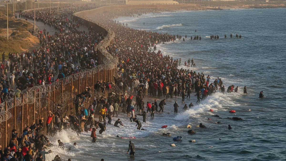 Közel 50 000 migráns lépte át egyetlen nap alatt a spanyol exklávé határát